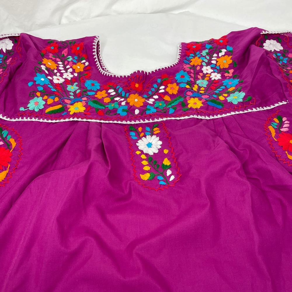 Hand Embroidered Mexican San Antonio Blouse